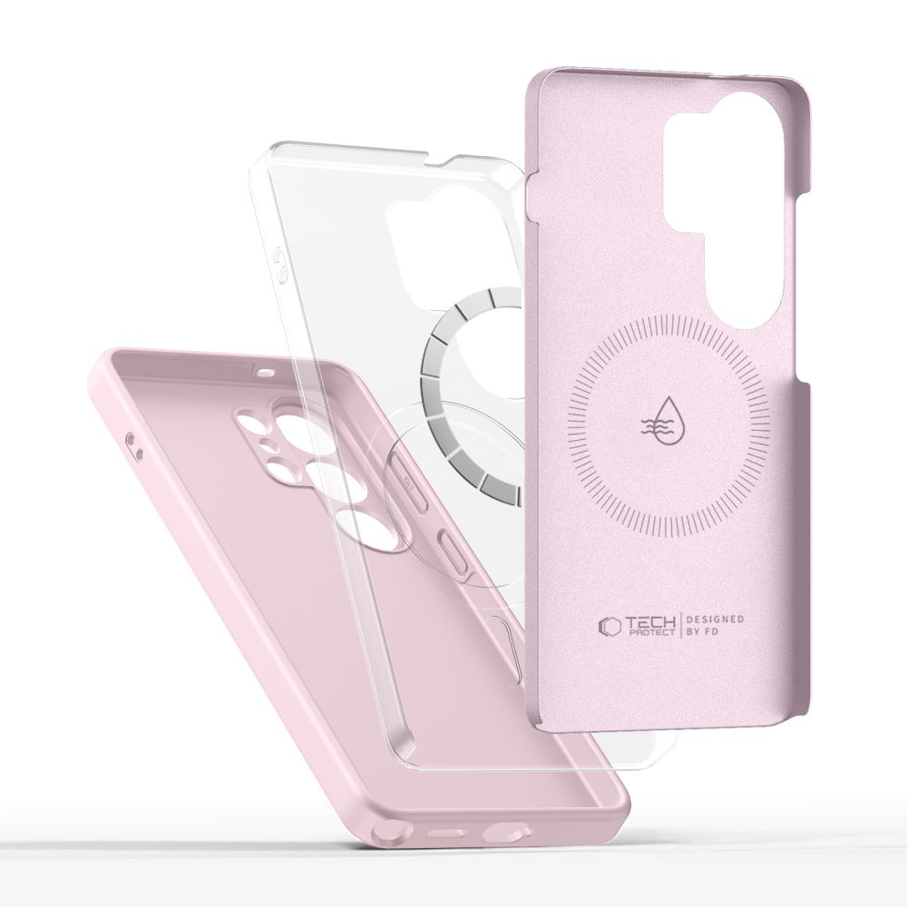 Dėklas Tech-Protect Silicone MagSafe Samsung Galaxy S26 Ultra, rožinis
