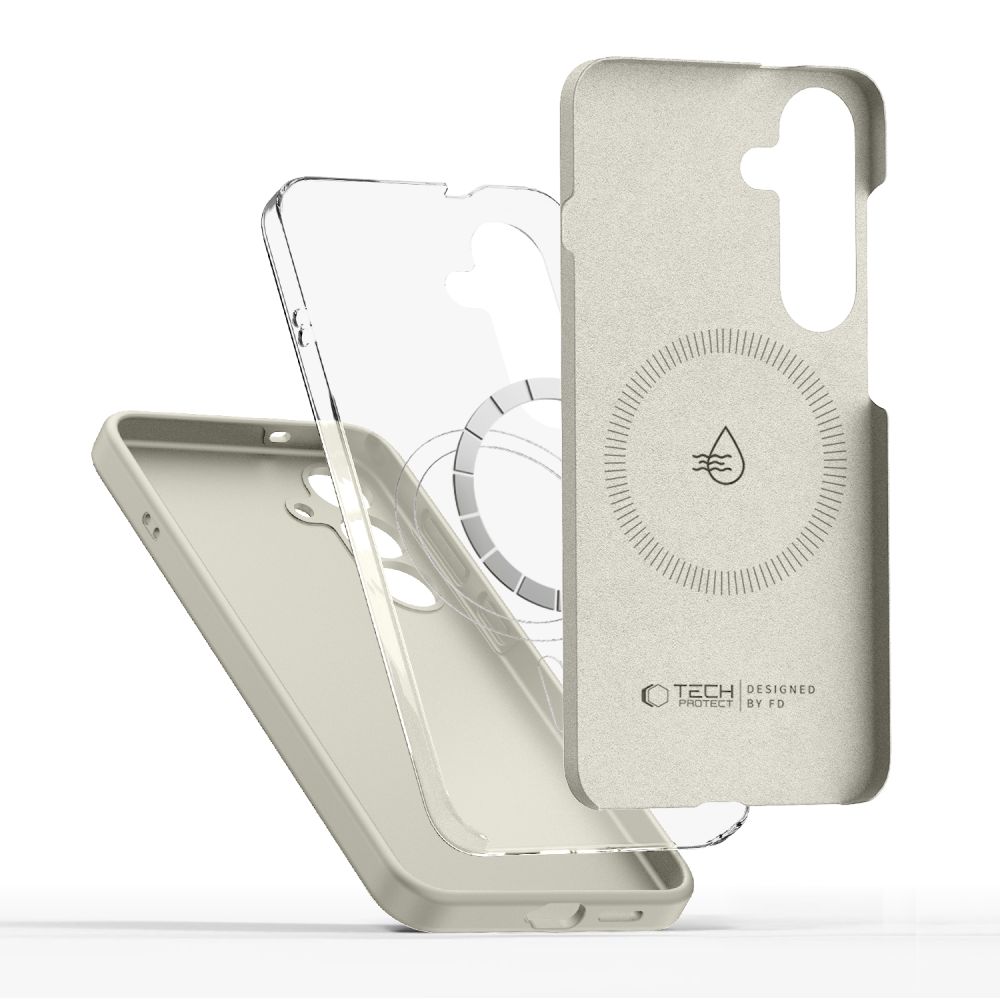 Dėklas Tech-Protect Silicone MagSafe Samsung Galaxy S26, béžinis