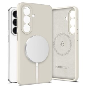 Dėklas Tech-Protect Silicone MagSafe Galaxy S26+, smėlio spalvos