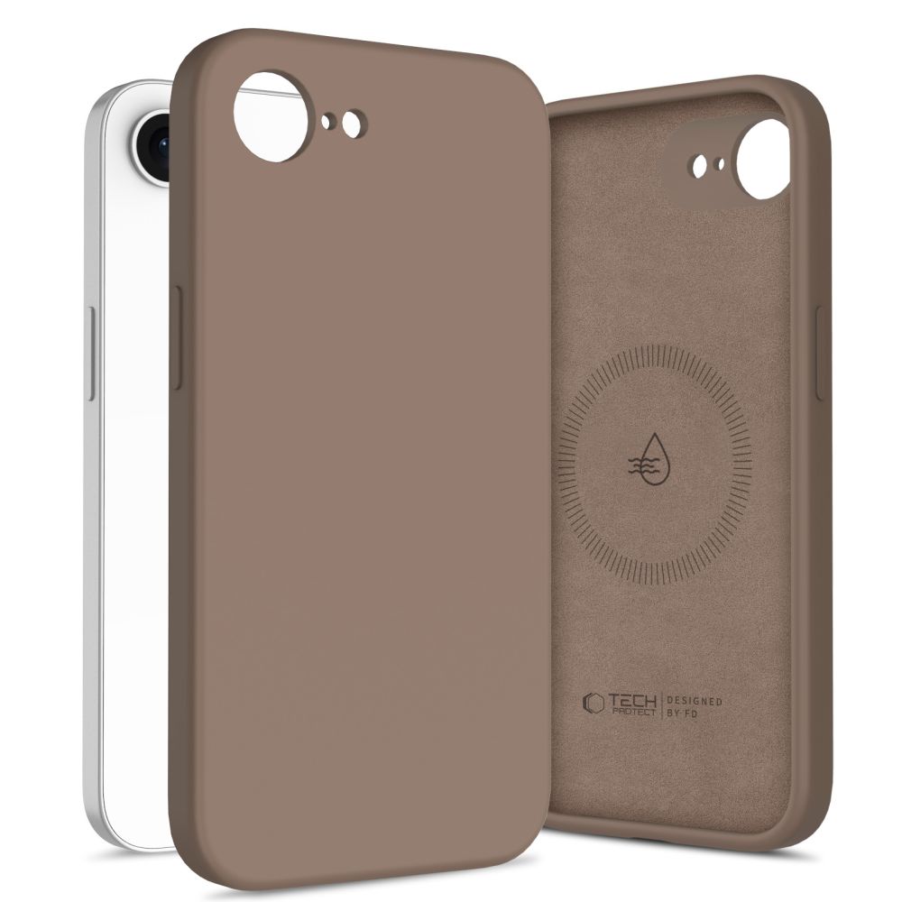 Dėklas Tech-Protect Silicone MagSafe iPhone 16e / 17e, šokoladinis rudas