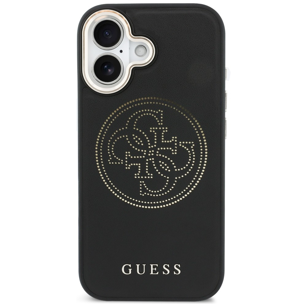 Guess Perforuotas 4G MagSafe dėklas, skirtas iPhone 17 - black