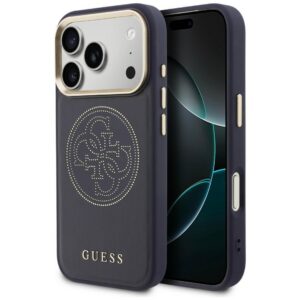 Guess Perforuotas 4G MagSafe dėklas, skirtas iPhone 17 Pro Max - blue