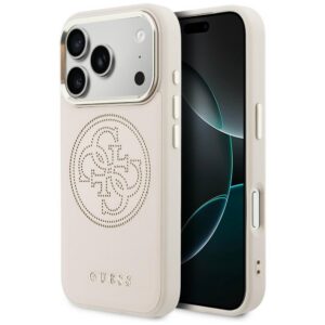 Guess Perforuotas 4G MagSafe Dėklas, skirtas iPhone 17 Pro Max - Pink