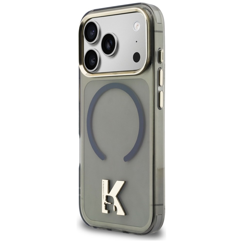 Karl Lagerfeld IML K galvos logotipas MagSafe Dėklas, skirtas iPhone 17 Pro - juodas