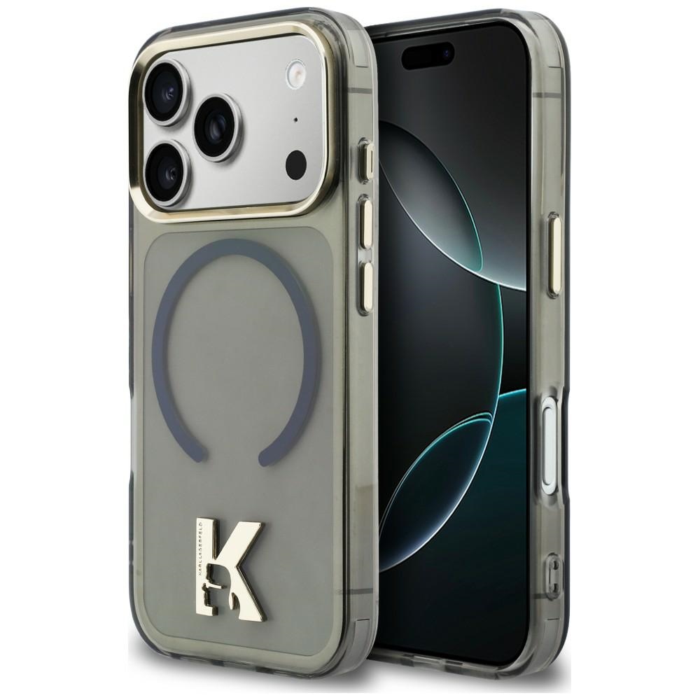 Karl Lagerfeld IML K galvos logotipas MagSafe Dėklas, skirtas iPhone 17 Pro Max - juodas