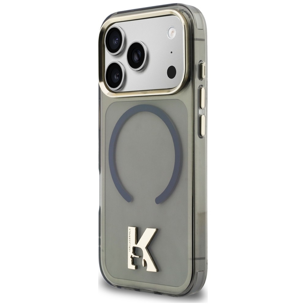 Karl Lagerfeld IML K galvos logotipas MagSafe Dėklas, skirtas iPhone 17 Pro Max - juodas