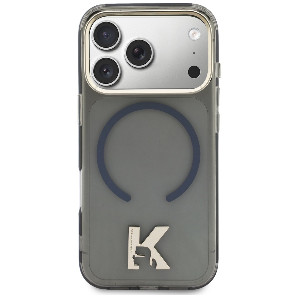Karl Lagerfeld IML K galvos logotipas MagSafe Dėklas, skirtas iPhone 17 Pro Max - juodas