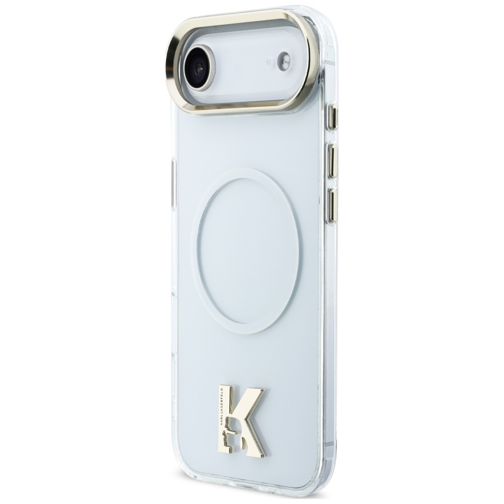 Karl Lagerfeld IML K Head logotipas MagSafe iPhone Air dėklas – skaidrus
