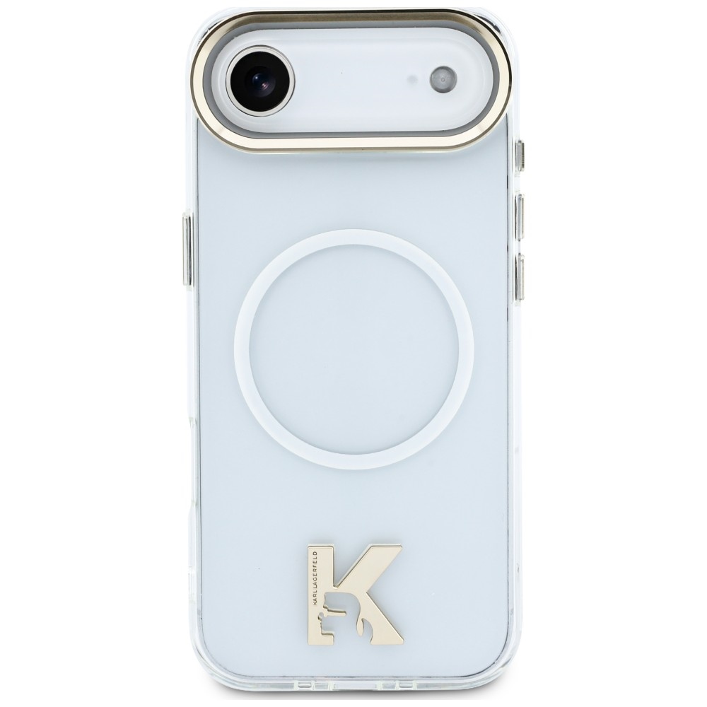 Karl Lagerfeld IML K Head logotipas MagSafe iPhone Air dėklas – skaidrus