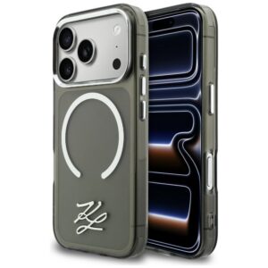 Karl Lagerfeld IML KL scenarijaus logotipas MagSafe Dėklas, skirtas iPhone 17 Pro Max – juodas