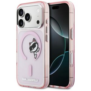 Karl Lagerfeld IML Peekaboo MagSafe Dėklas, skirtas iPhone 17 Pro – rožinis