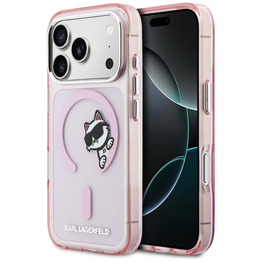 Karl Lagerfeld IML Peekaboo MagSafe Dėklas, skirtas iPhone 17 Pro – rožinis