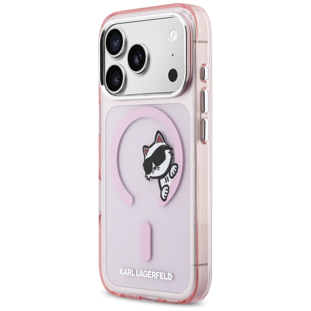 Karl Lagerfeld IML Peekaboo MagSafe Dėklas, skirtas iPhone 17 Pro – rožinis