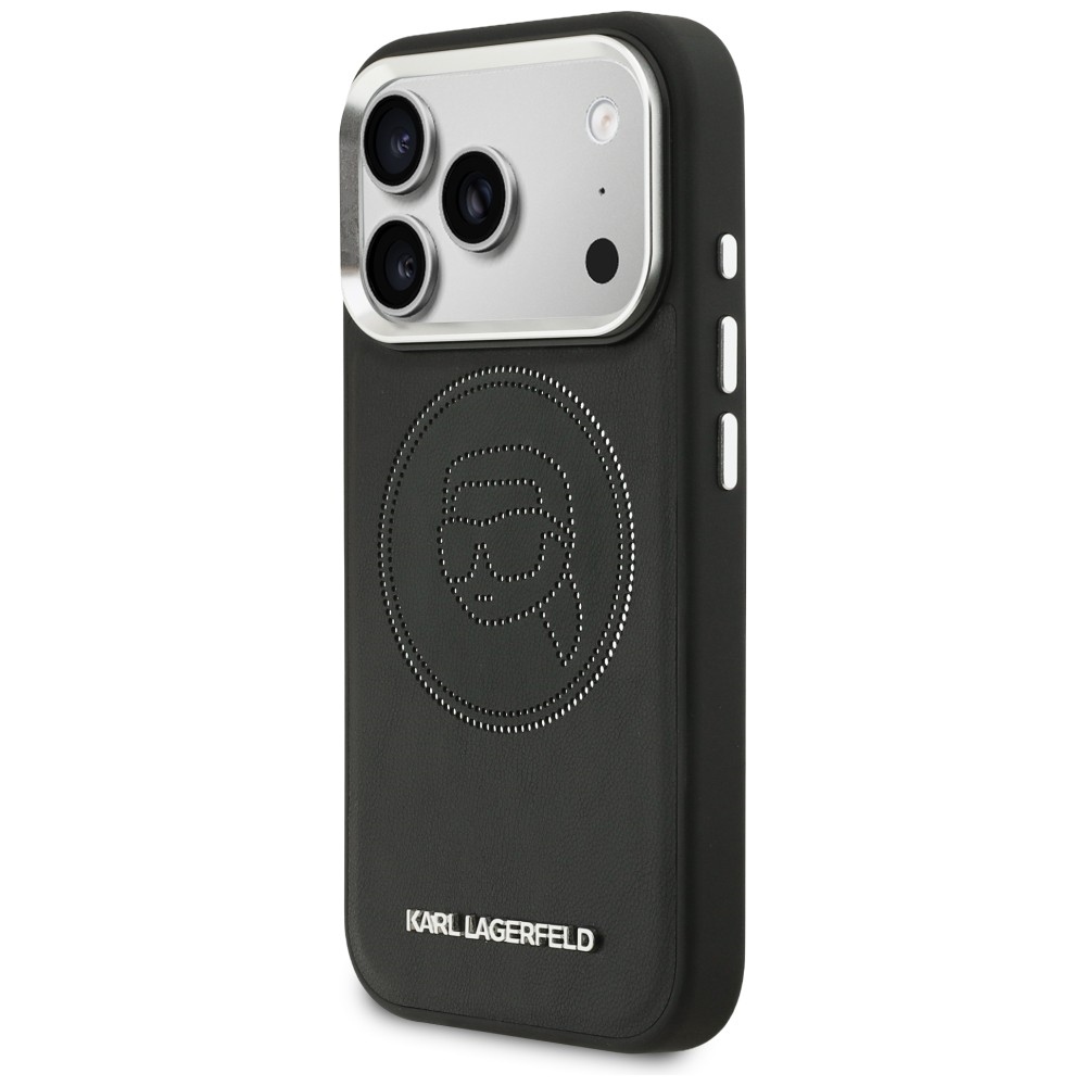 Karl Lagerfeld K Head Point logotipas MagSafe Dėklas, skirtas iPhone 17 Pro - juodas