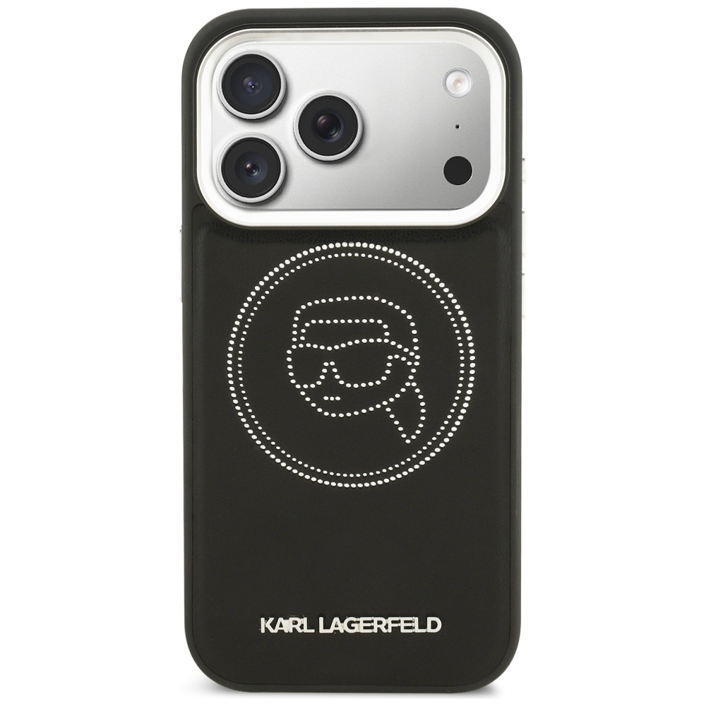 Karl Lagerfeld K Head Point logotipas MagSafe Dėklas, skirtas iPhone 17 Pro - juodas
