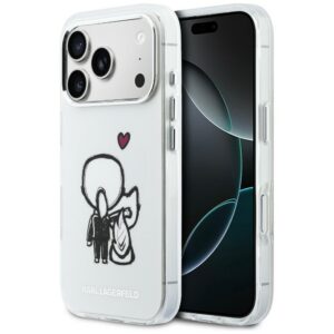 Karl Lagerfeld Karl & Choupette Atgal MagSafe Dėklas, skirtas iPhone 17 Pro - Skaidrus