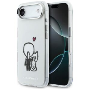 Karl Lagerfeld Karl & Choupette Atgal MagSafe Dėklas, skirtas iPhone Air – skaidrus