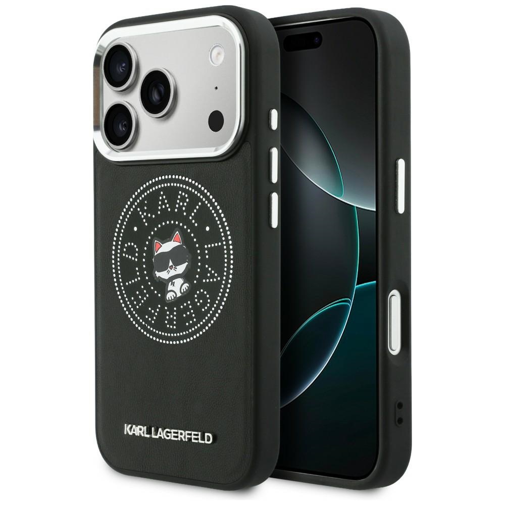 Karl Lagerfeld Point & Choupette Sketch MagSafe Dėklas, skirtas iPhone 17 Pro - juodas