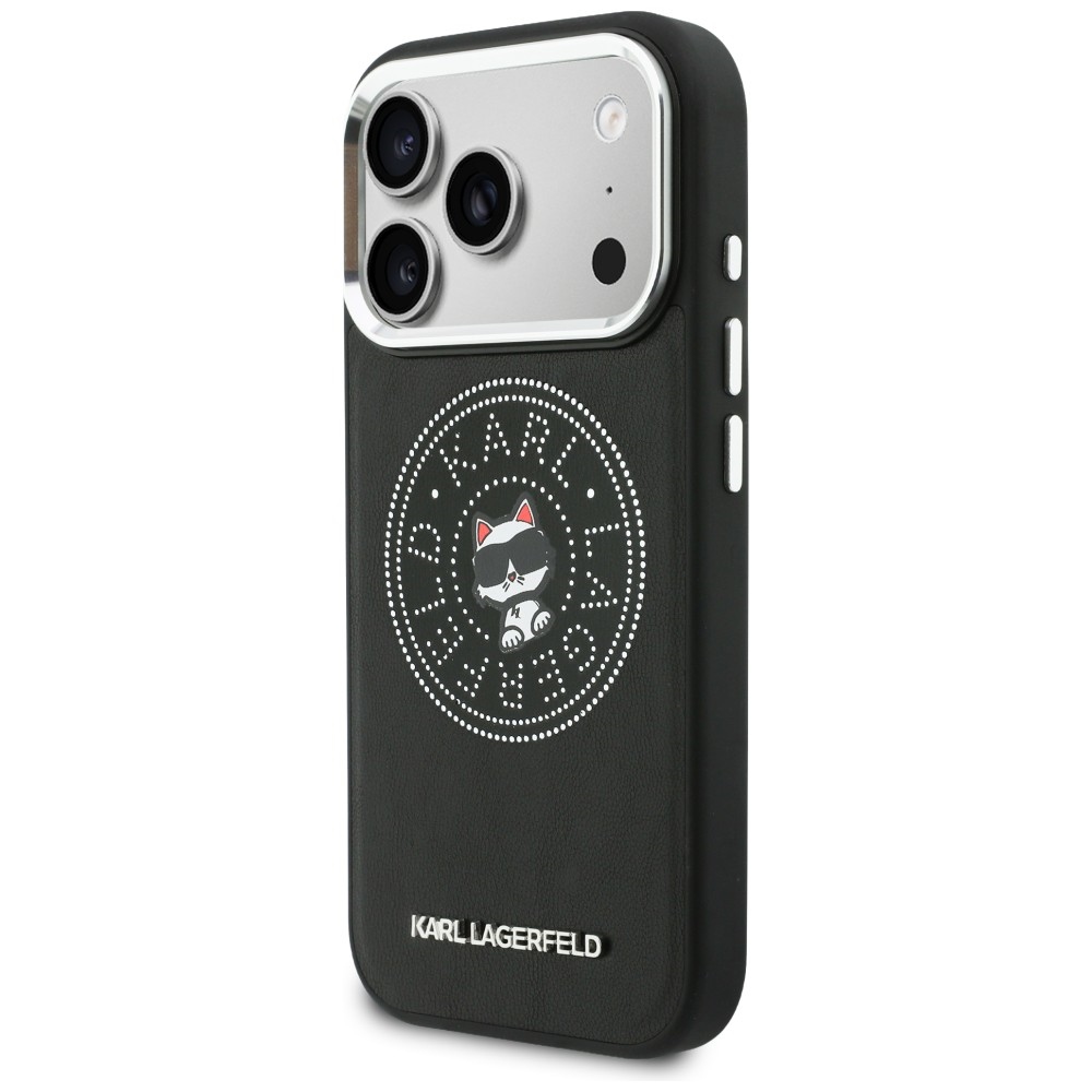 Karl Lagerfeld Point & Choupette Sketch MagSafe Dėklas, skirtas iPhone 17 Pro - juodas