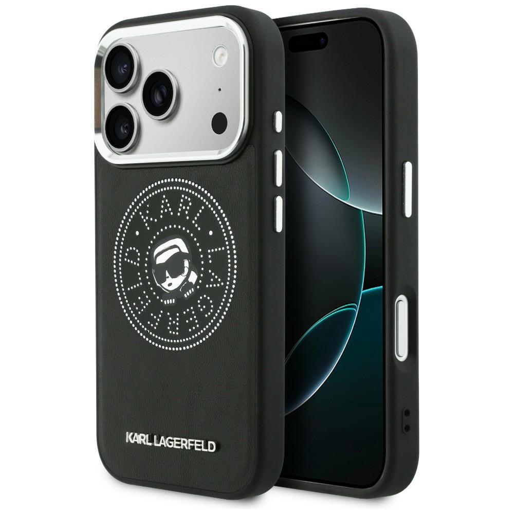 Karl Lagerfeld Point & Karl Sketch MagSafe Dėklas, skirtas iPhone 17 Pro - juodas