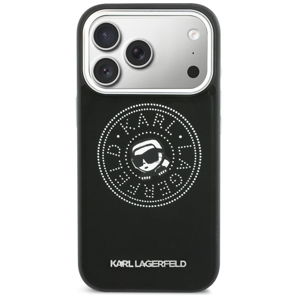 Karl Lagerfeld Point & Karl Sketch MagSafe Dėklas, skirtas iPhone 17 Pro Max - juodas
