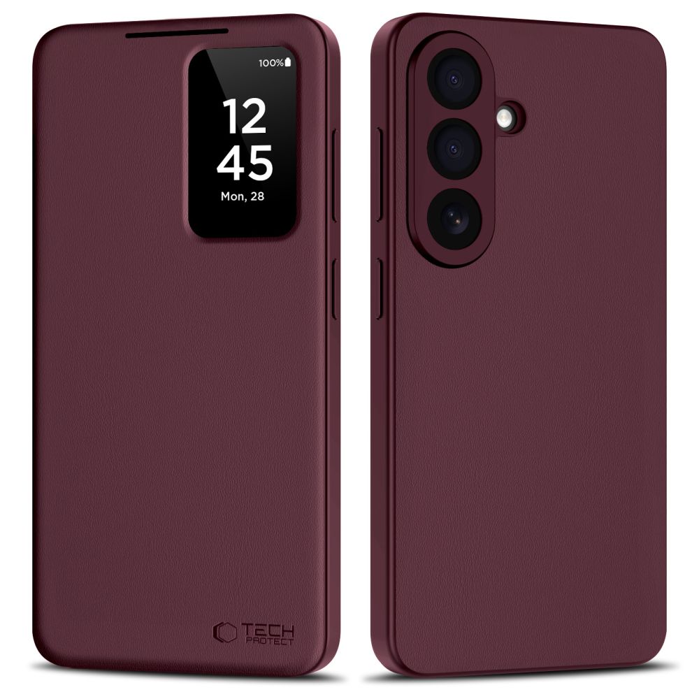 Dėklas Tech-Protect Smart Wallet Samsung Galaxy S26+, bordo