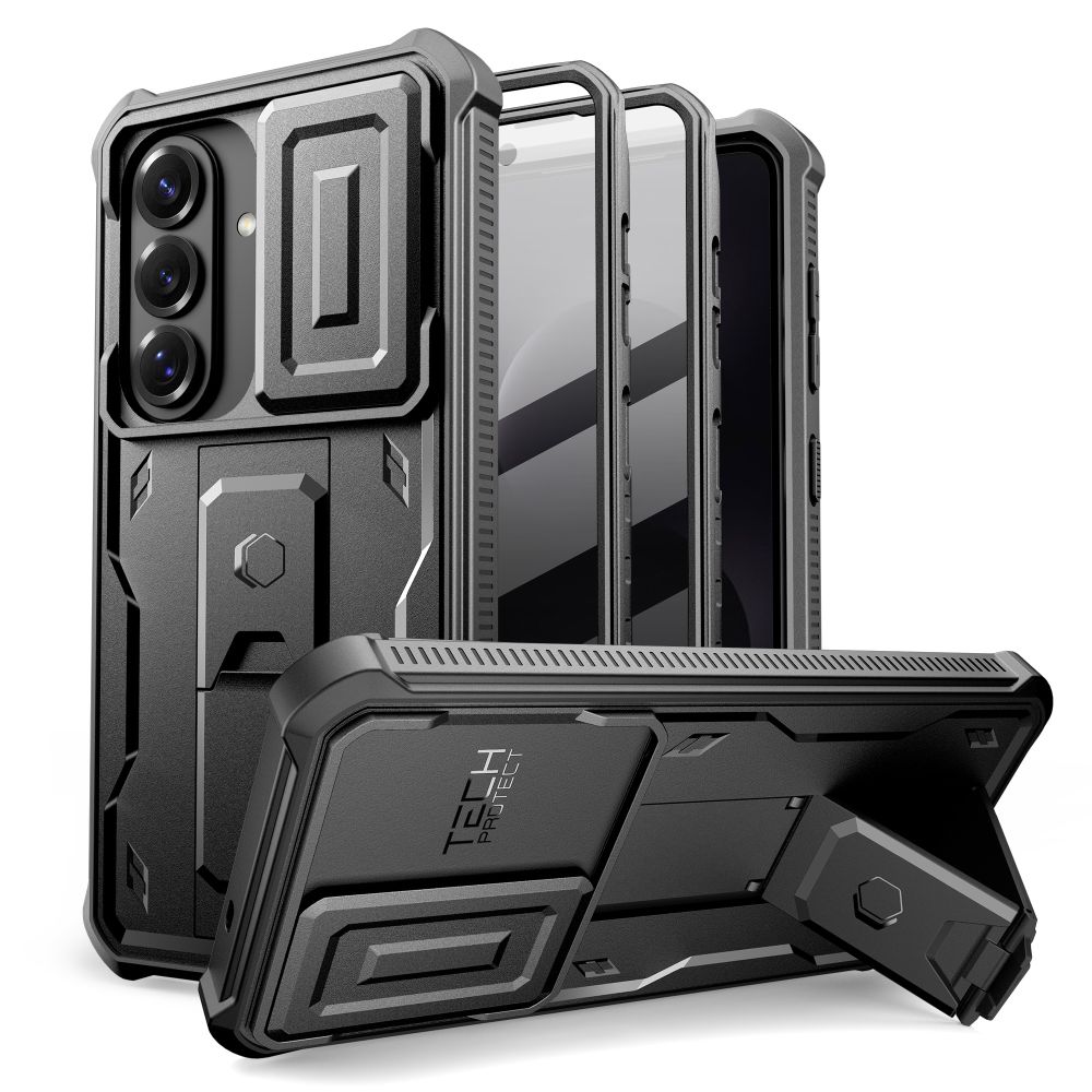 Dėklas Tech-Protect Kevlar Cam+ 2-Set Samsung Galaxy S26, juodas