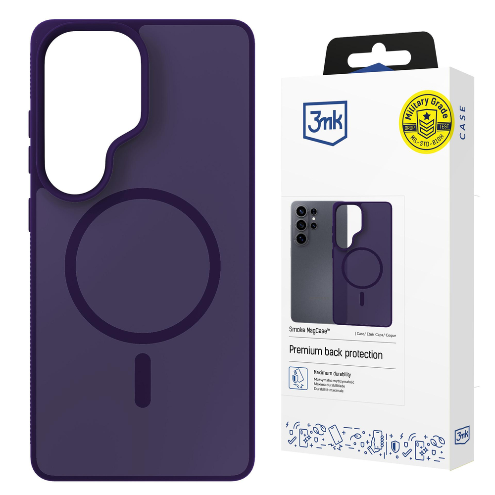 3mk Smoke MagCase dėklas, skirtas Samsung Galaxy S26 Ultra - violetinis