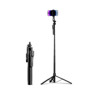 Savifotografijos lazda Orico SPM215 trikojis 1/4" telefono fotoaparatui su 360 laipsnių sukimu Bluetooth 5.2 - juoda