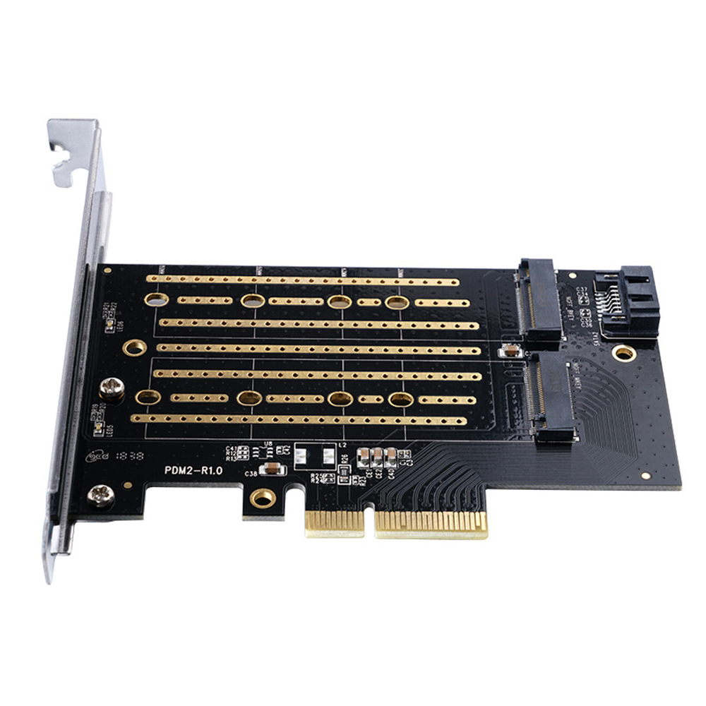Orico PDM2 PCI-E 3.0 x4 Išplėtimo kortelė M.2 NVMe ir SATA diskams - Juodas