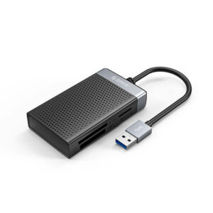 Orico CL4D-A3 USB-A 3.0 SD microSD CF MS 5 Gb/s Atminties kortelių skaitytuvas - Juoda ir sidabrinė