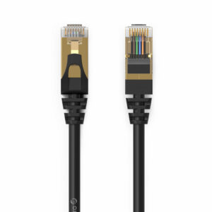 Orico PUG-C7 CAT7 10Gbps RJ45 Ethernetinis tinklo kabelis interneto LAN apvalus 10m - juodas