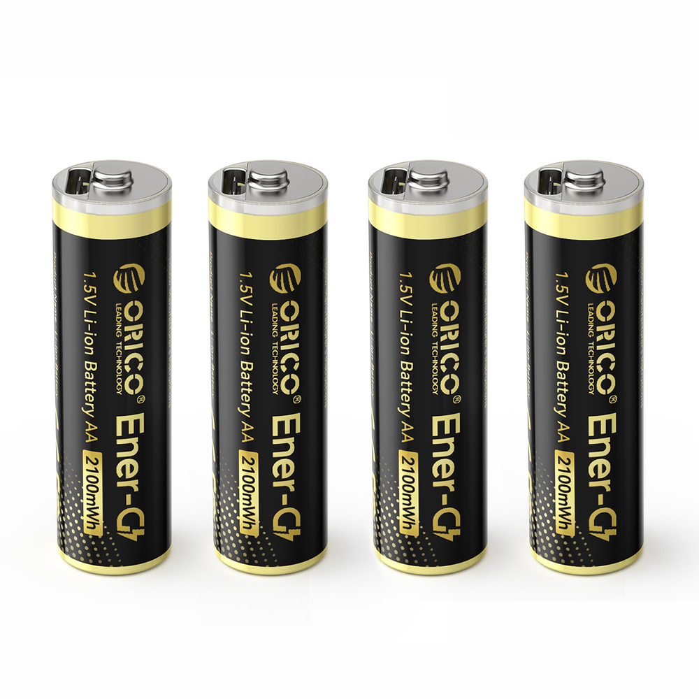 Orico Ener-G EG5C litio akumuliatorius 1,5V 2100mWh AA USB-C pakraunamas akumuliatorius 4 vnt.
