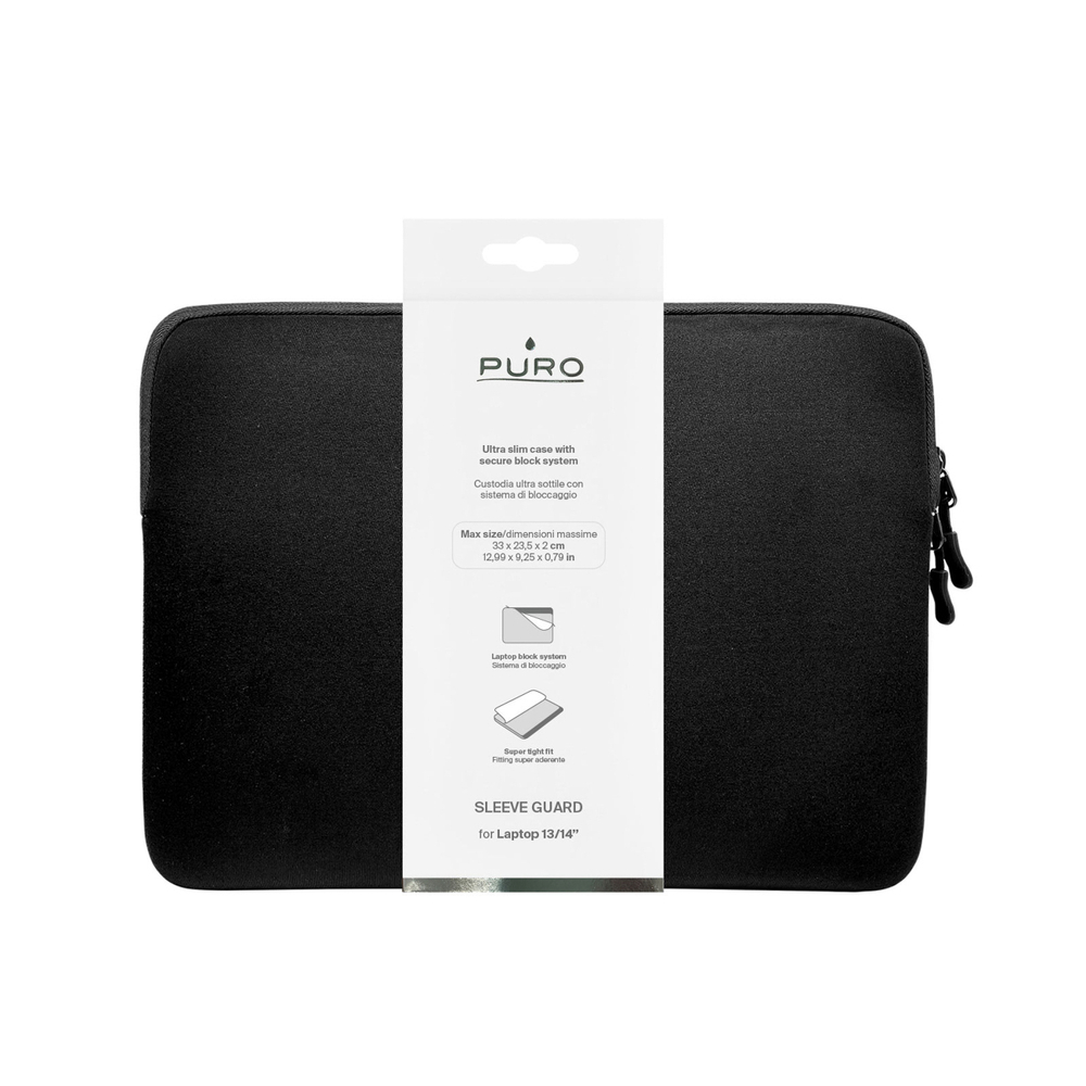 Puro Slim Guard 14" nešiojamojo kompiuterio krepšys - juodas