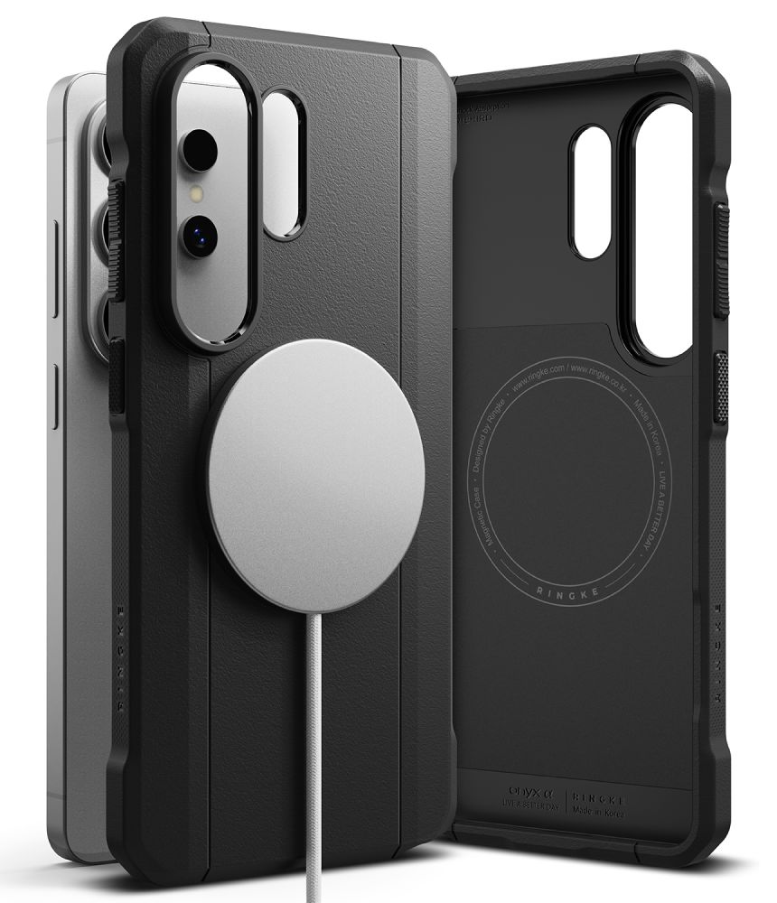 Dėklas Ringke Onyx Alfa Magnetic MagSafe Samsung Galaxy S26 Ultra, juodas
