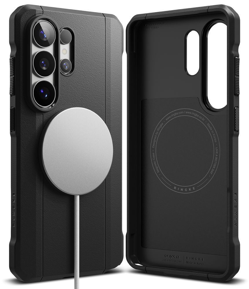 Dėklas Ringke Onyx Alfa Magnetic MagSafe Samsung Galaxy S26 Ultra, juodas