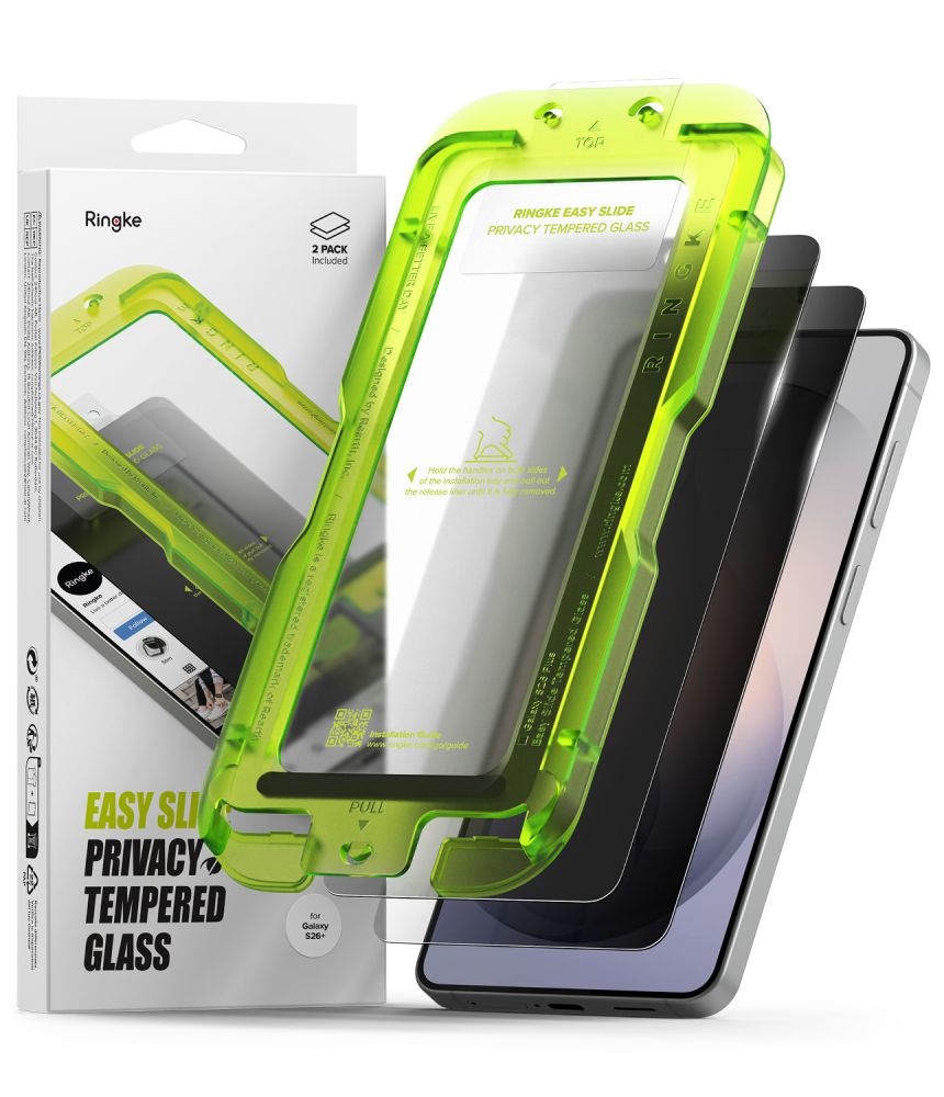 Apsauginis stiklas Ringke Easy Slide Privacy Galaxy S26+, 2 vnt.