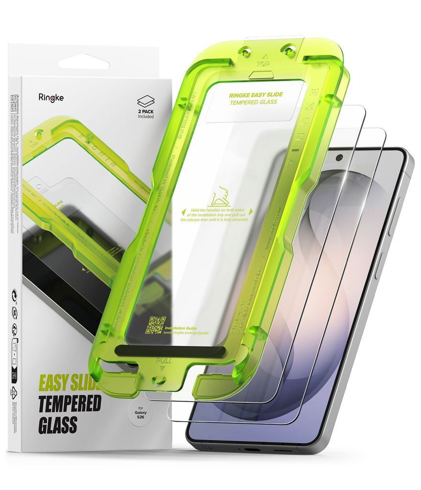 Apsauginis stiklas Ringke Easy Slide Galaxy S26, 2 vnt., skaidrus