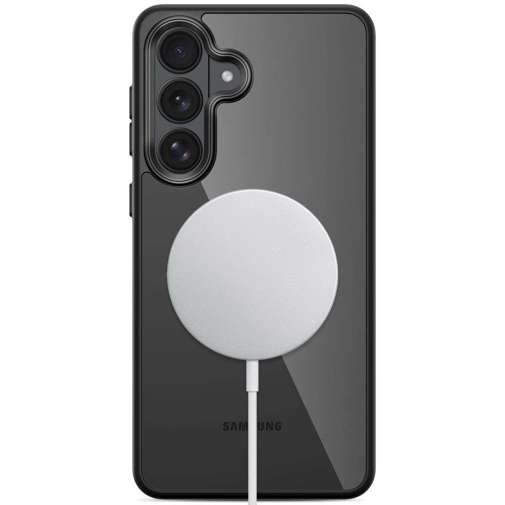 Dėklas Tech-Protect Magmat MagSafe Galaxy S26, juodas/skaidrus