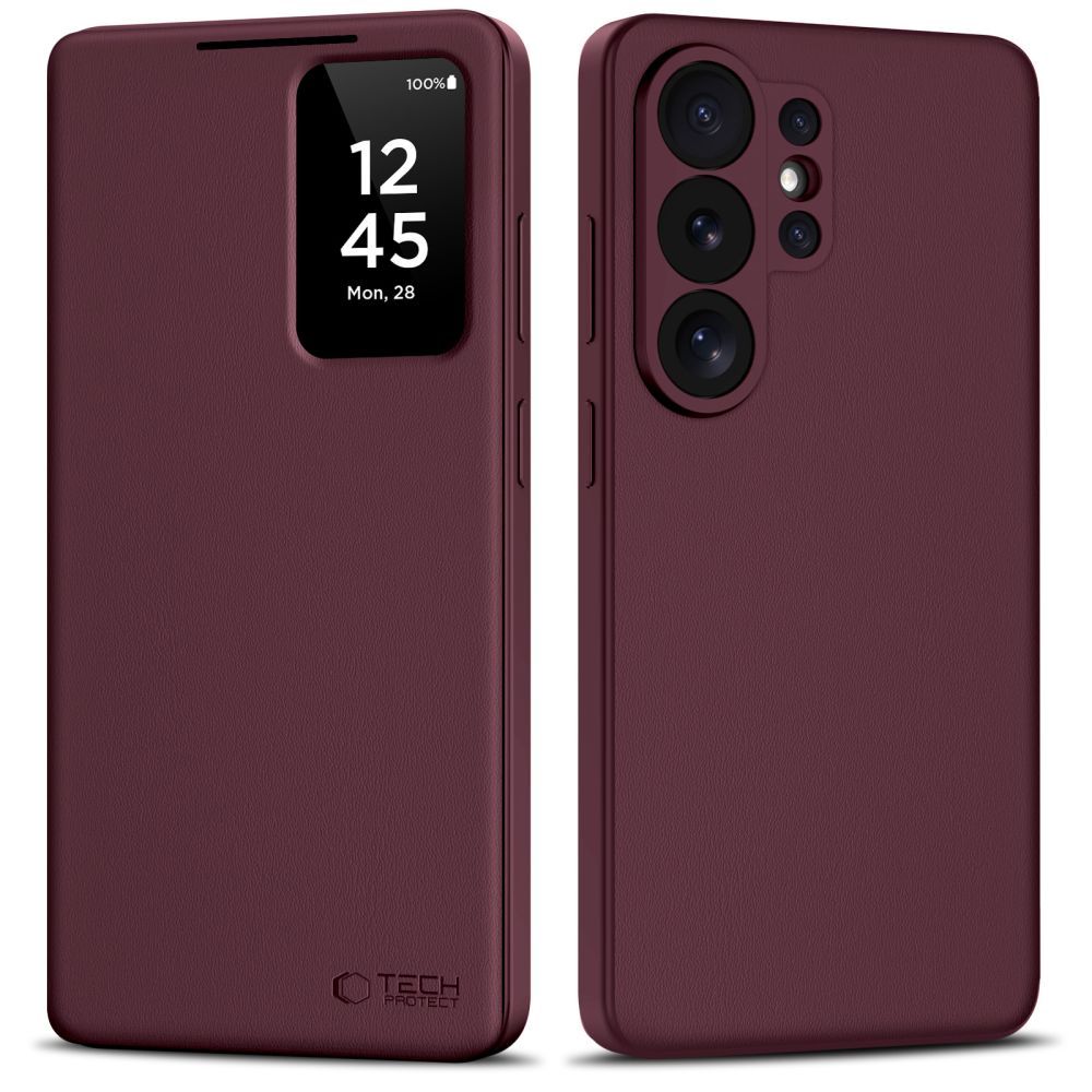 Dėklas Tech-Protect Smart Wallet Samsung Galaxy S26 Ultra, bordo