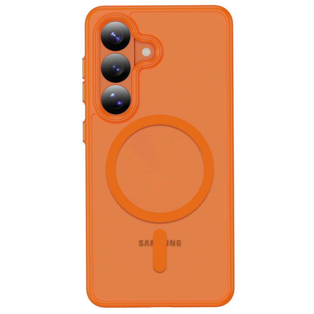 Dėklas Tech-Protect Magmat MagSafe Samsung Galaxy S26, matinis oranžinis