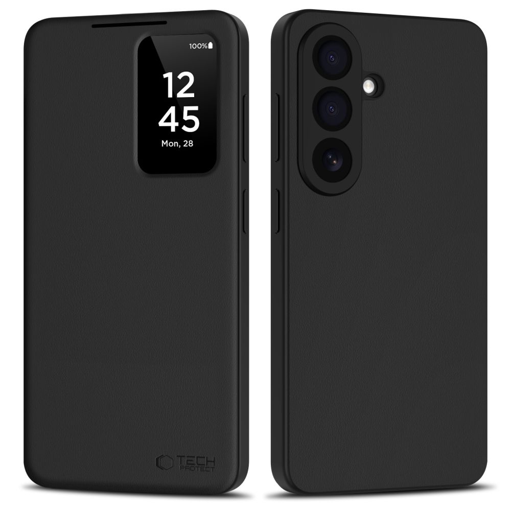 Dėklas Tech-Protect Smart Wallet Samsung Galaxy A37 5G, matinis juodas