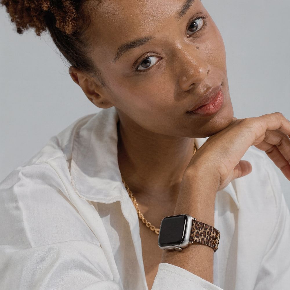 Dirželis Tech-Protect Lamano Apple Watch 8/9/10/11/SE (40/41/42 mm), pantera