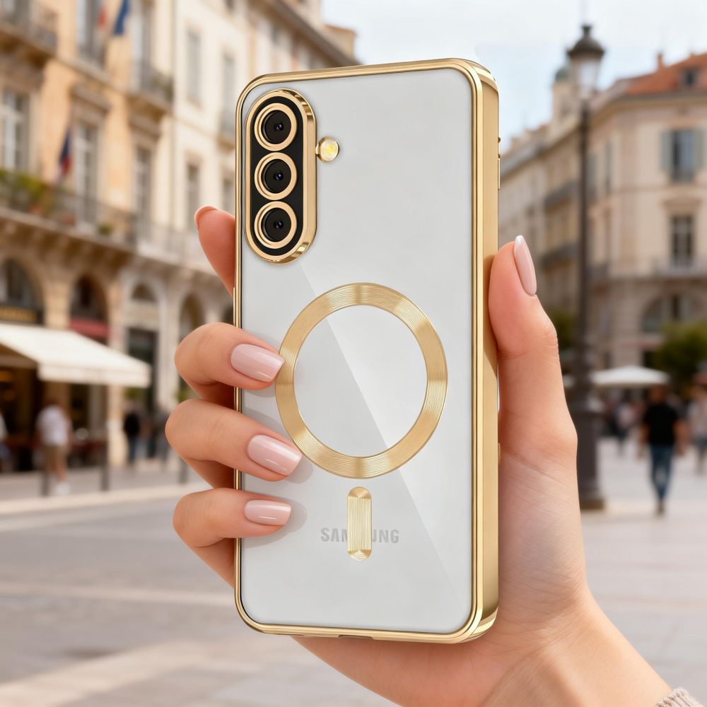 Dėklas Tech-Protect MagFlex MagSafe Samsung Galaxy A37 5G, blizgus auksinis
