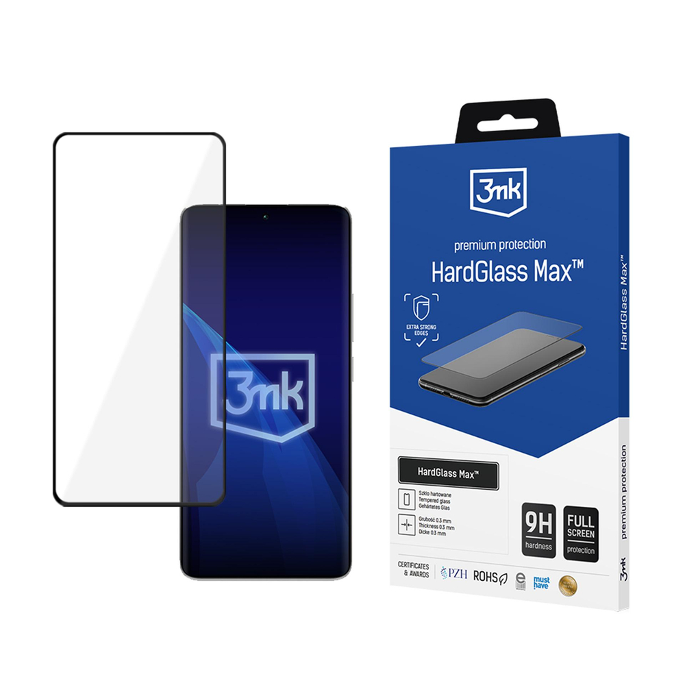Reinforced full-screen tempered glass 3mk HardGlass Max Black for ZXQTOKEN8KQXZ ZQQZ0 13 Pro+