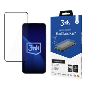 Sustiprintas visapusiškai dengiantis grūdintas stiklas 3mk HardGlass Max juodas Xiaomi Redmi Note 15 Pro 5G