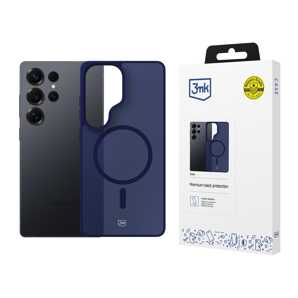 3mk Smoke MagDėklas, skirtas Samsung Galaxy S25 Ultra - Blue-Translucent