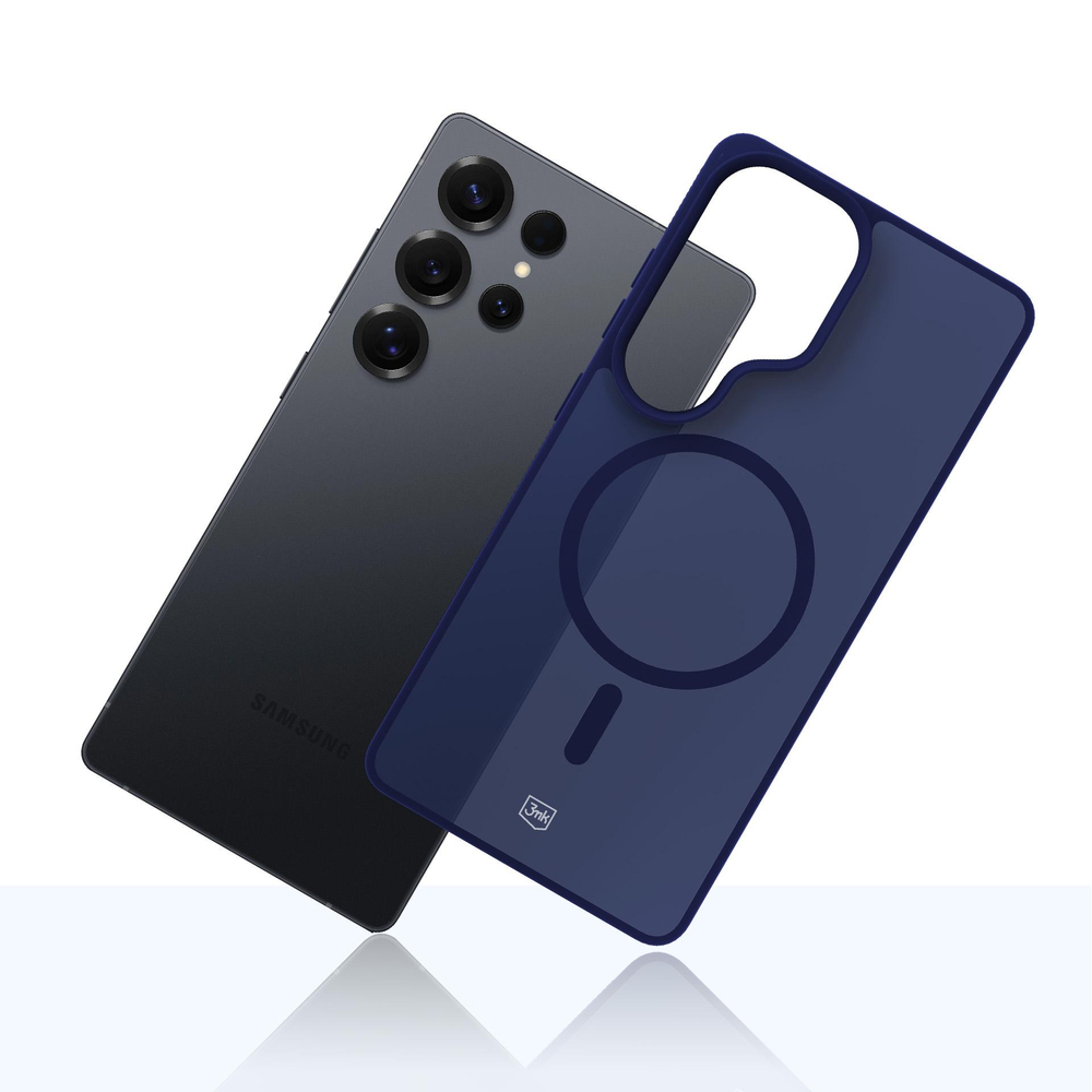 3mk Smoke MagDėklas, skirtas Samsung Galaxy S25 Ultra - Blue-Translucent