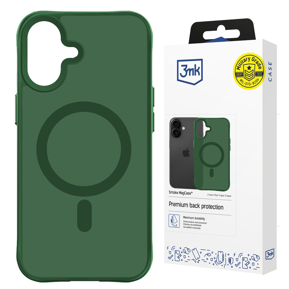 3mk Smoke MagDėklas, skirtas iPhone 17 - Green-Translucent