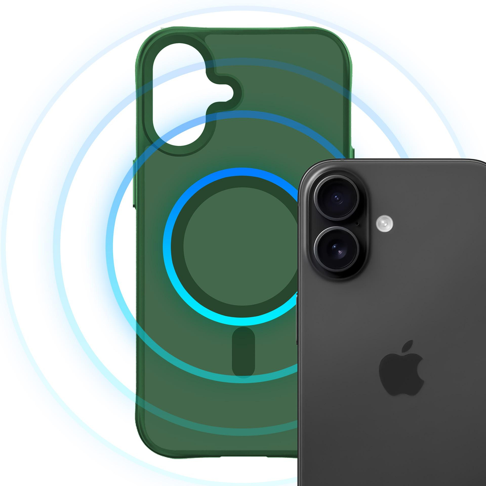 3mk Smoke MagDėklas, skirtas iPhone 17 - Green-Translucent